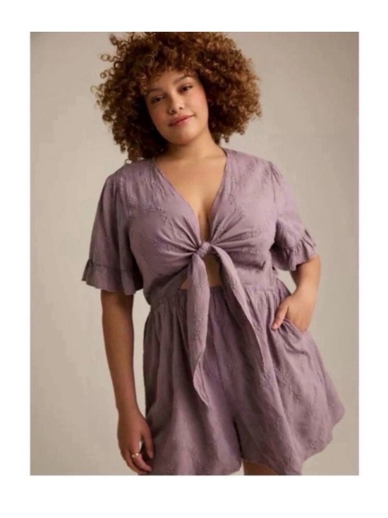 torrid Dresses & Skirts - TORRID FESTI LILAC PURPLE CUT OUT ROMPER DRESS